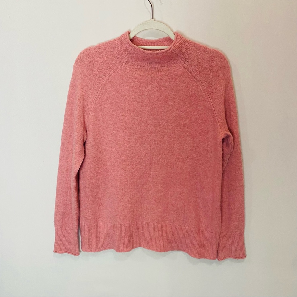 J. Crew Rollneck‎ Sweater Supersoft Yarn Merino Wool Alpaca Pink Sweater X-Small